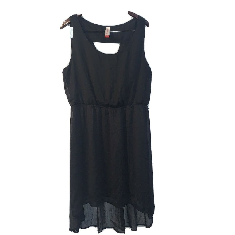 No Boundaries Womens Cocktail Dress Black Elastic Waist Lace Flow Back XXL - Picture 1 of 7